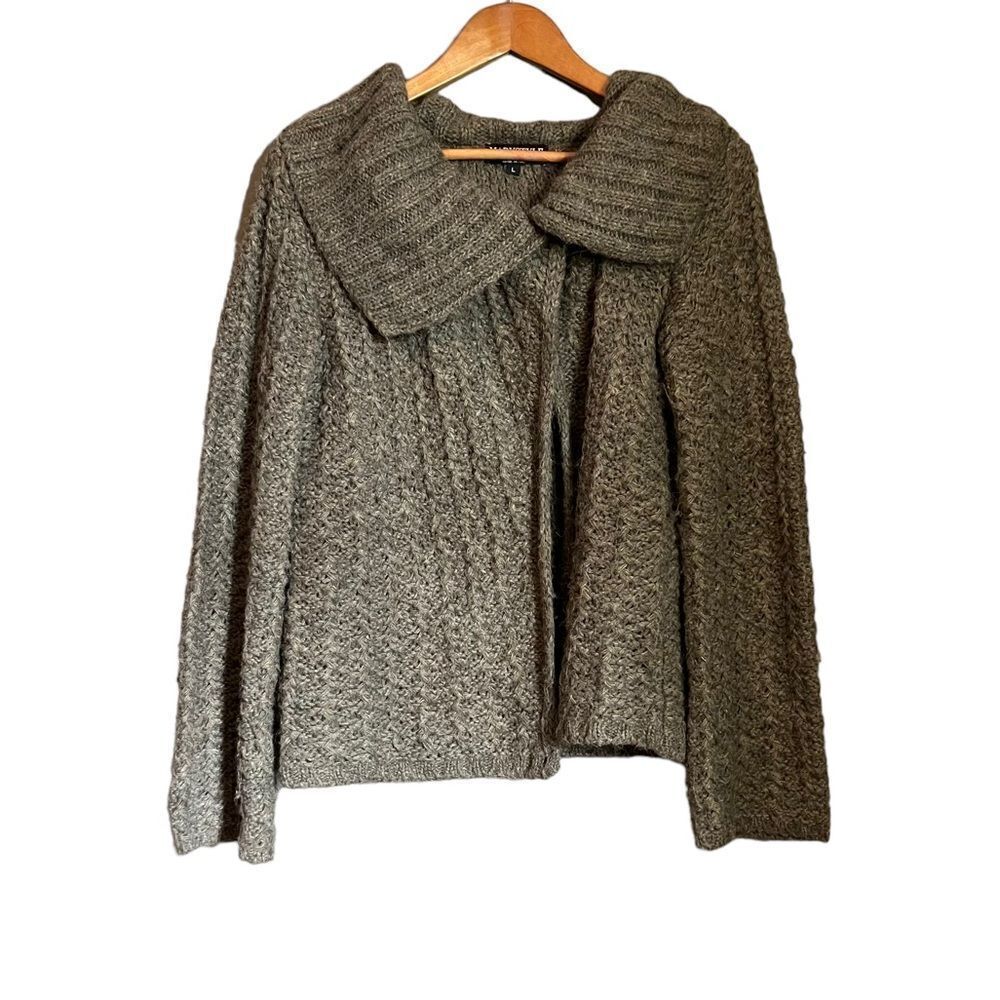 MaryStyle light brown wool & alpaca‎ blend cardigan